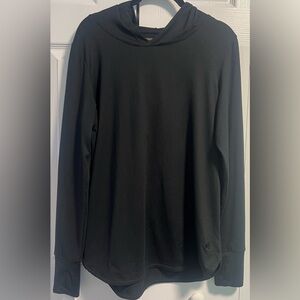 Women's Peach Black Light Casual Hoodie